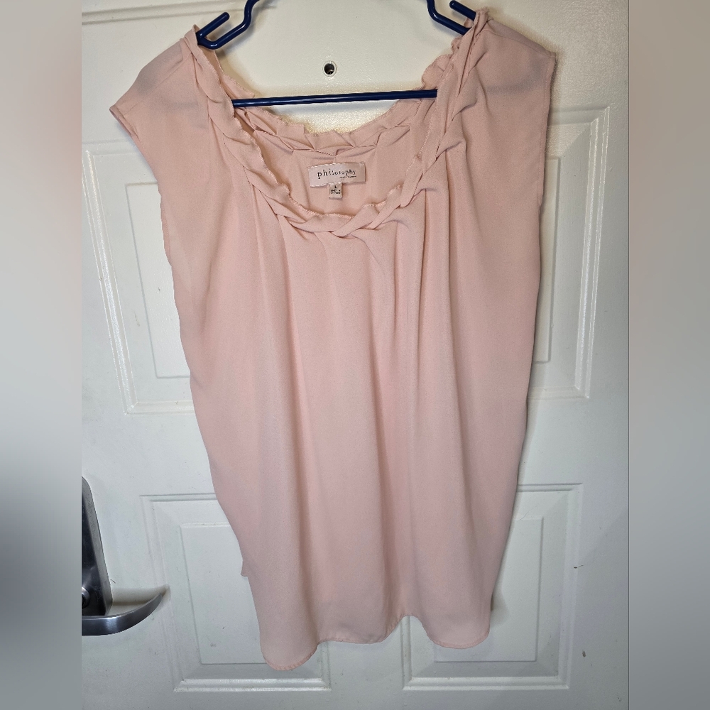 Philosophy Pink Light Pink Blouse Size Large
